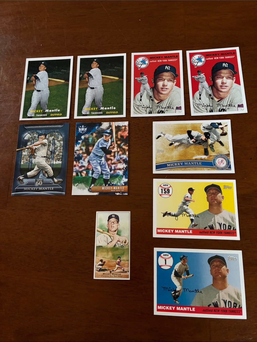 10 Card Mickey Mantle Lot